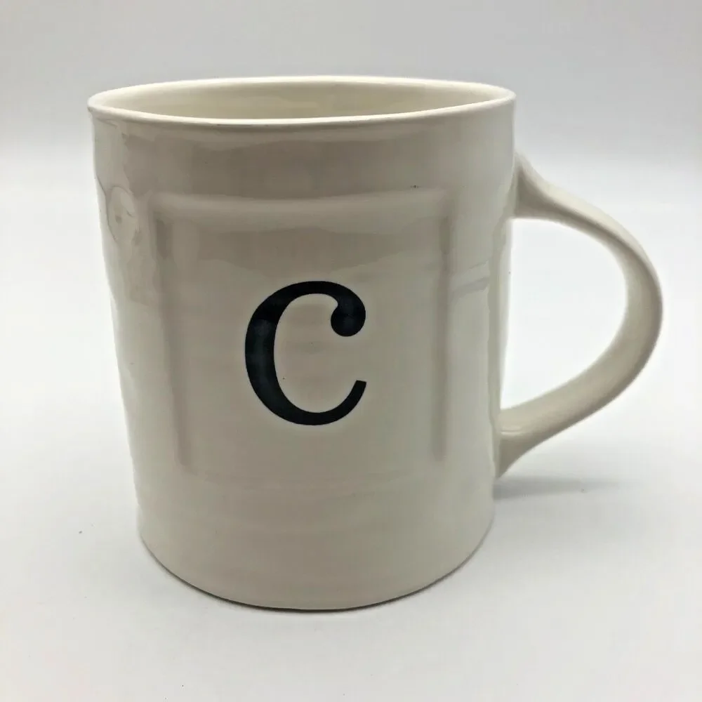 Williams Sonoma Monogram Coffee Tea Mug Initial